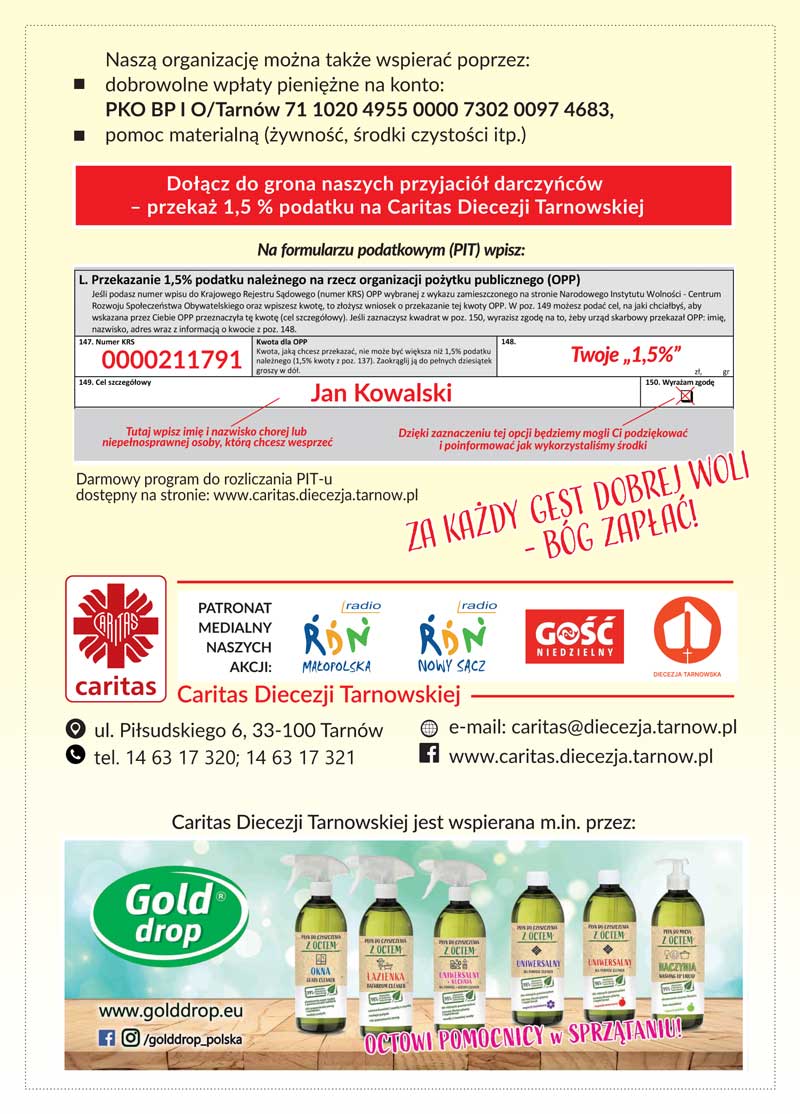 GoldDrop Ulotka Caritas b